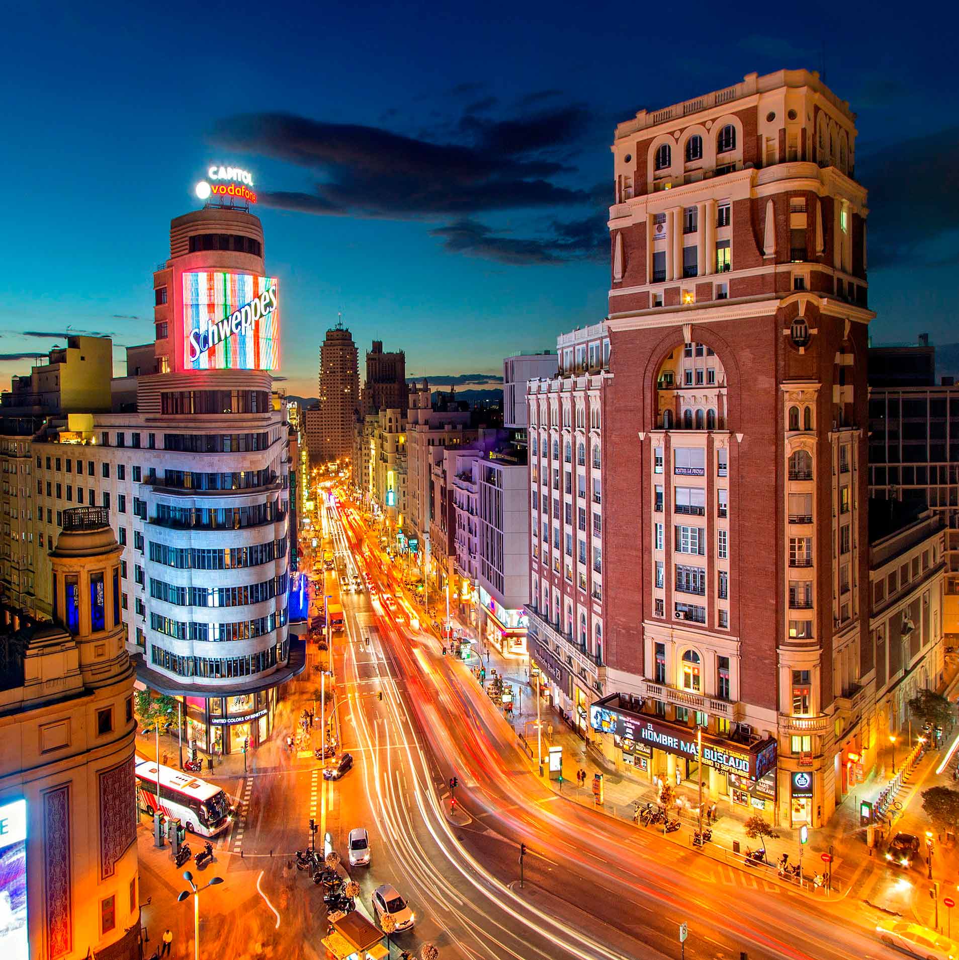 Cuadro Gran Vía Madrid. Tamaño grande. Envío gratuito!!