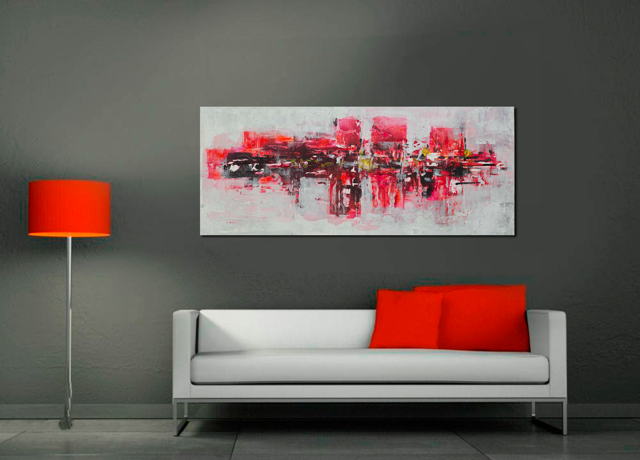 ADM - Cuadro 'Abstracto rojo moderno