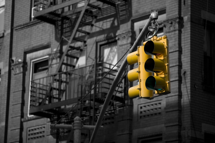 Cuadro semáforo en Nueva York (bgca1479)