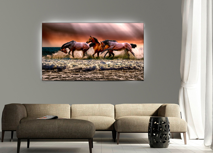 cuadro retroiluminado caballos (bretpx0205)