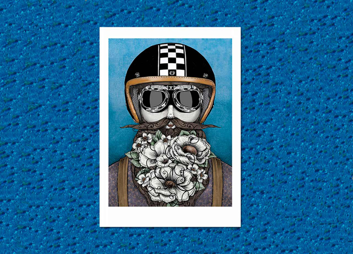 Obra grafica Maria Griño (hipster-moto)