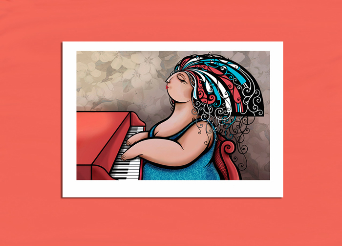 Obra grafica Maria Griño (piano)