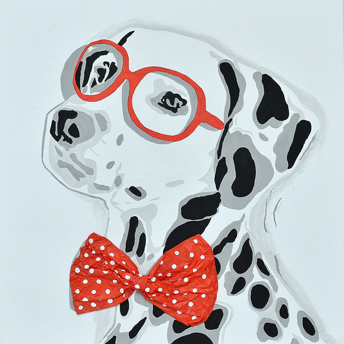 Cuadro perro con gafas (b114)
