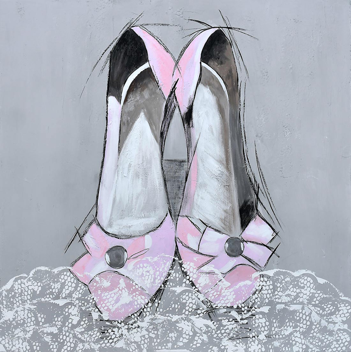 Cuadro zapatos rosa (b12)