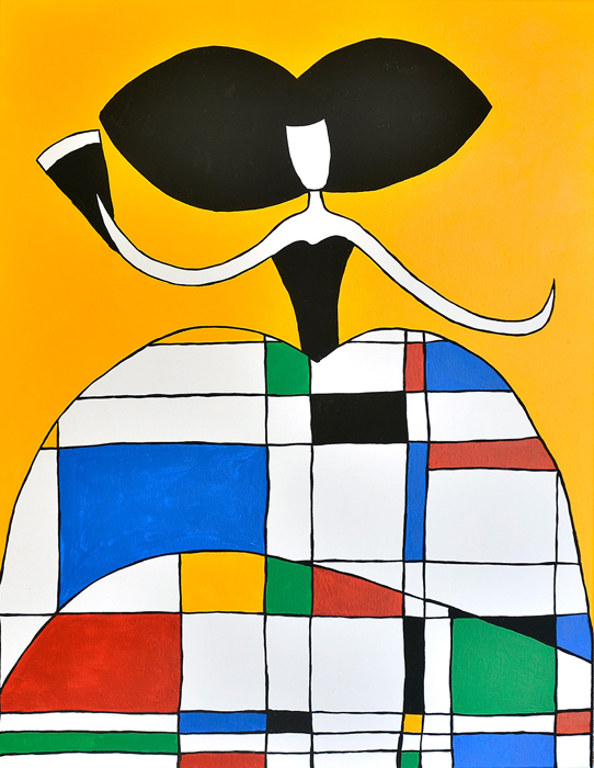 Cuadro Menina Mondrian (bci1022)