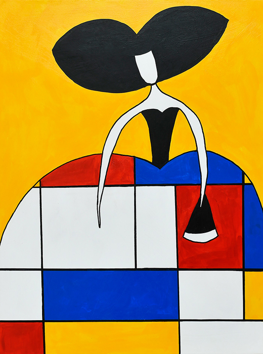 Cuadro Menina Mondrian (bci1023)