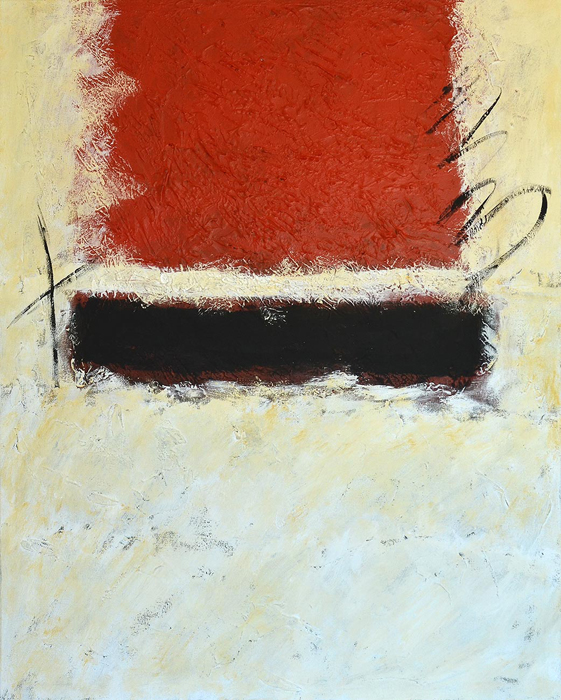 Cuadro abstracto rojo y blanco (bci168)