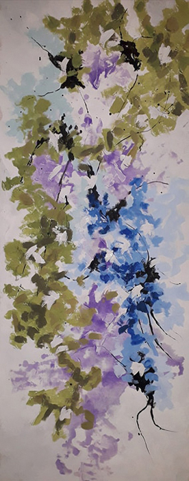 Cuadro flores azul y lila (bci204)