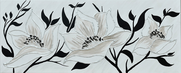 Cuadro flores blancas (bci207)