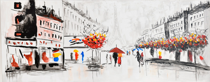 Cuaddro paisaje urbano Paris (bci3501)