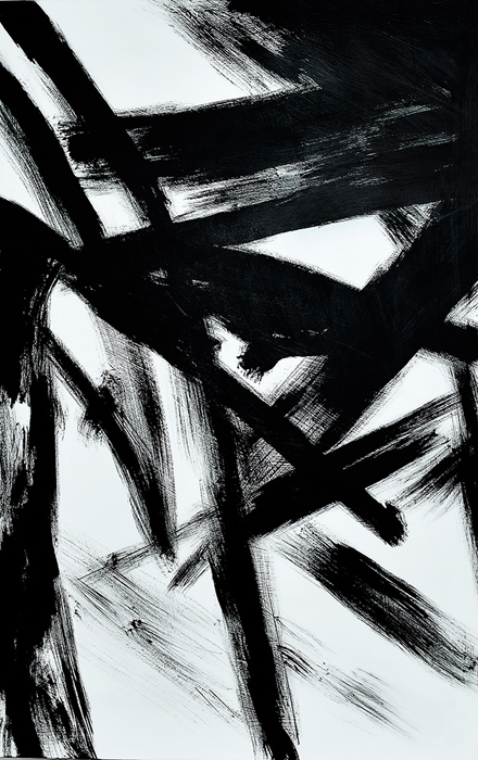 Cuadro abstracto blanco y negro (bci5201)