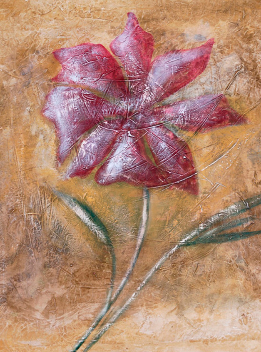 Cuadro flor roja (bep809)