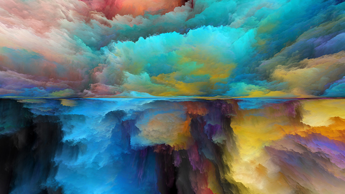 Cuadro abstracto nubes de colores (bfl219610263)