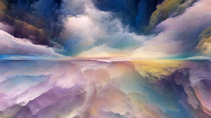 Cuadro abstracto nubes lilas (bfl227705750