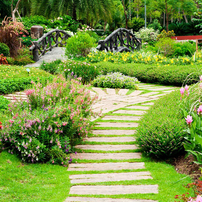 Cuadro paisaje jardin (bfl44459285)