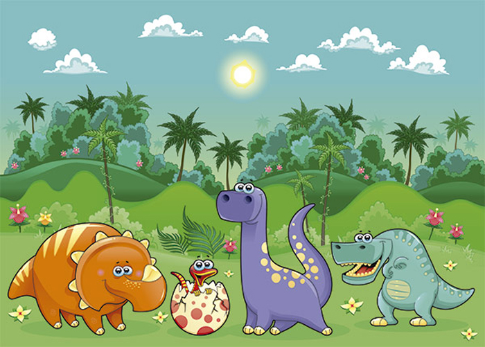 Cuadro infantil dinosaurios (bfl49971019)