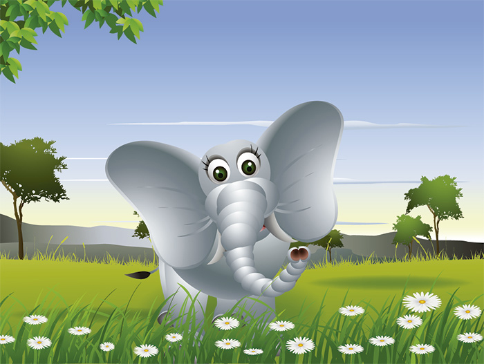 Cuadro infantil elefante (bfl53279432)