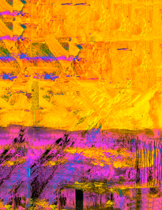 Cuadro abstracto amarillo y morado (bfl73534324)