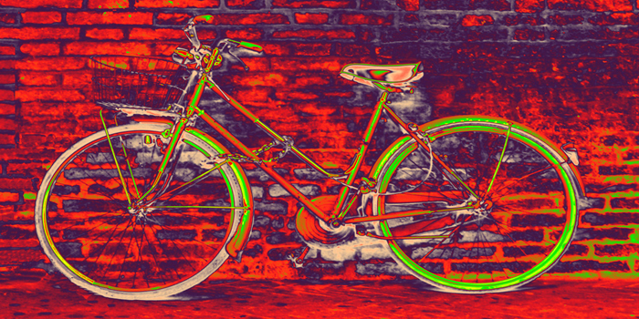 Cuadro bicicleta roja (bgca0412)