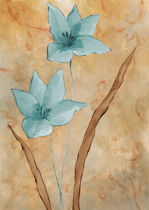 Cuadro flores azules (bgca4694)