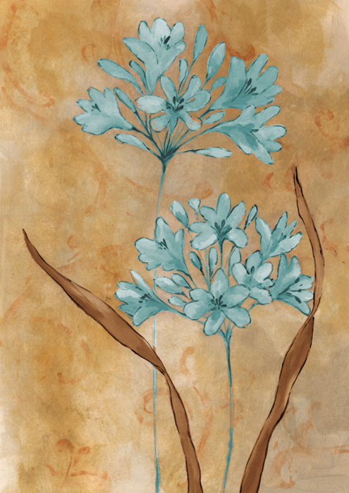 Cuadro flores azules (bgca4695)