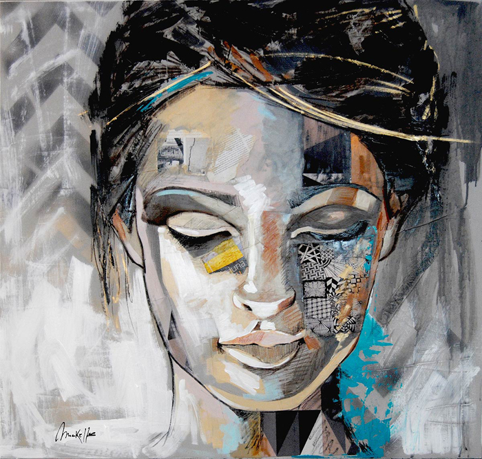 Cuadro cara collage (bjlp002)