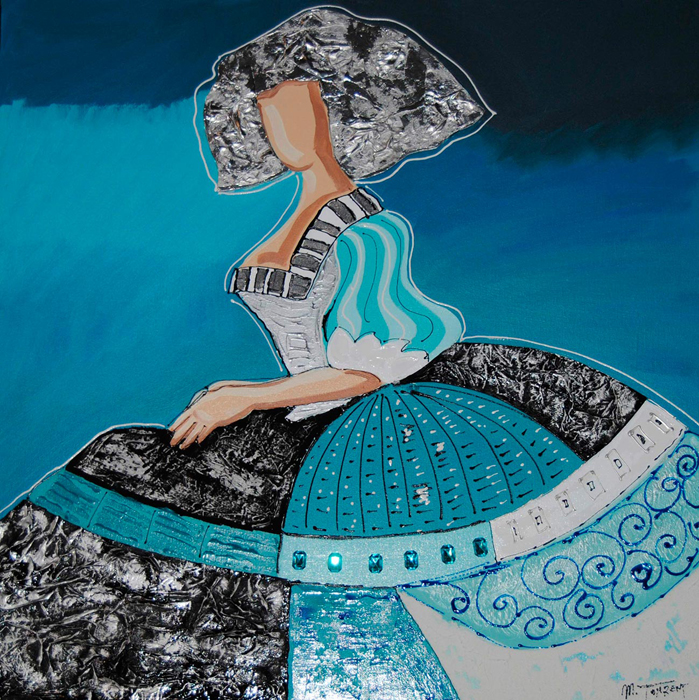 Cuadro Menina azul (bjlp017)