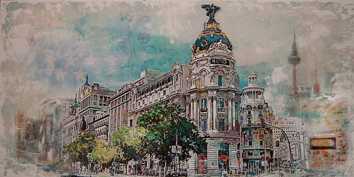 Cuadro edificio de Madrid (bjlp133)
