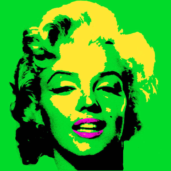 Cuadro retroiluminado Marilyn verde (bretme083009)