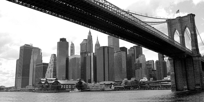 Cuadro blanco y negro de Nueva York (bme084006)