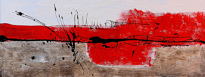 Cuadro abstracto mancha roja (bme190052) 