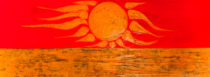 Cuadro abstracto sol atardecer (bme190057)