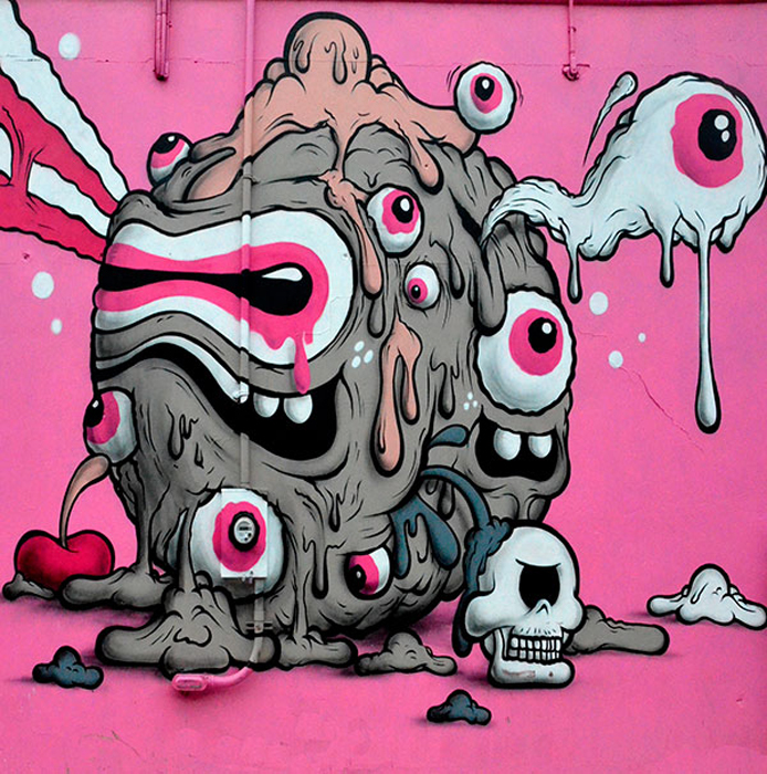 Cuadro abstracto arte digital (bmedk-pink-shuu)