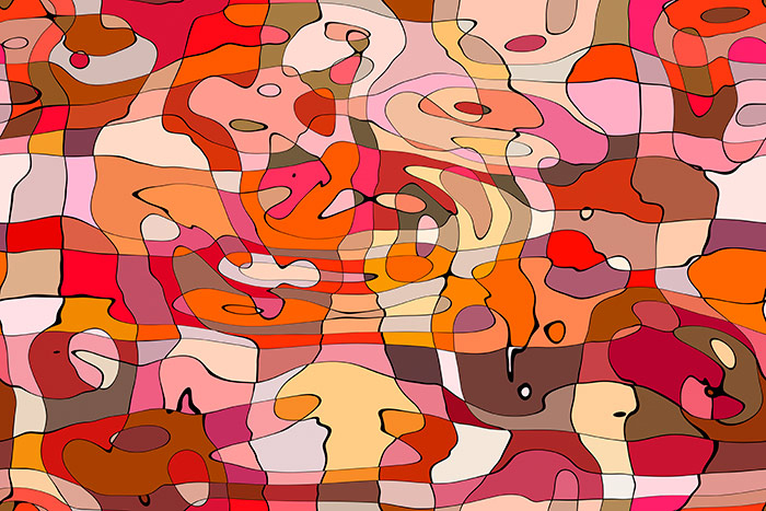Cuadro abstracto arte digital (bmedk-rose)