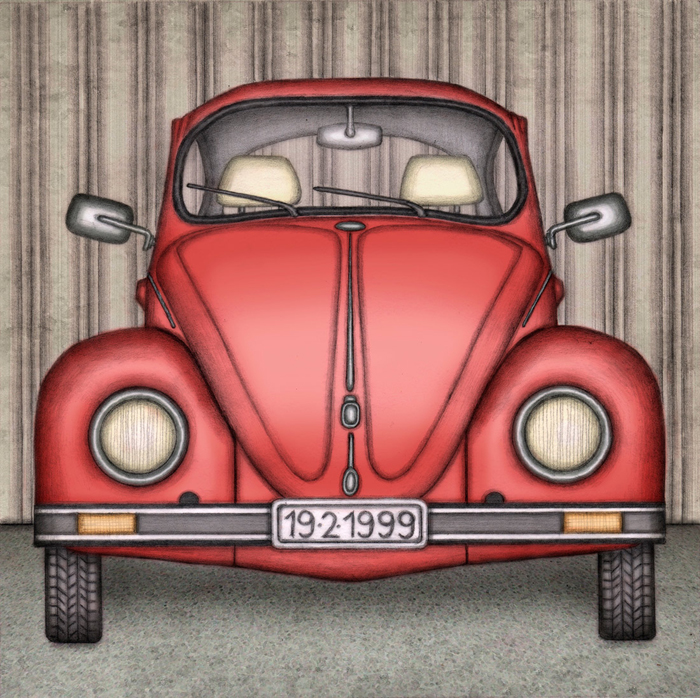 Cuadro coche escarabajo (bpx0221)