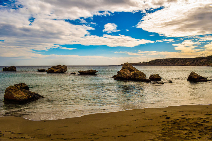 Cuadro playa arena y rocas (bpx0388)