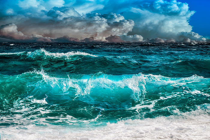 Cuadro olas del mar (bpx0392)