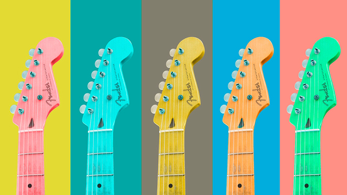 Cuadro guitarra de colores (bpx0558)
