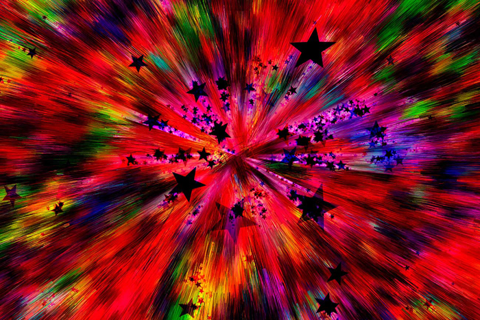 Cuadro abstracto explosion estrellas (bpx0623)