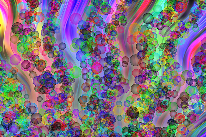 Cuadro abstracto burbujas de colores (bpx0628)