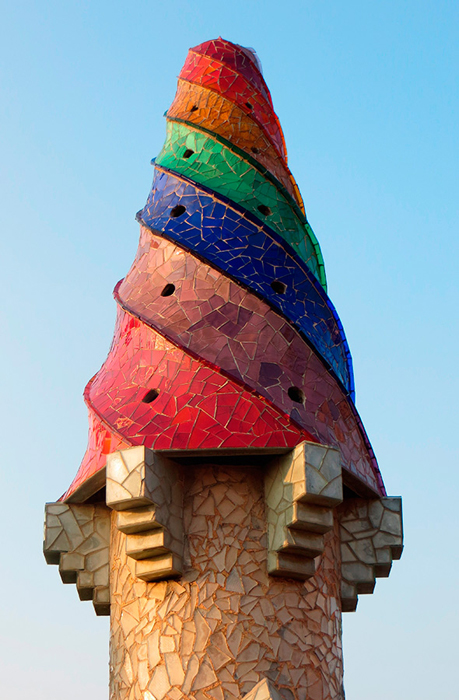 Cuadro chimenea Parque Guell Barcelona (bpx3005)