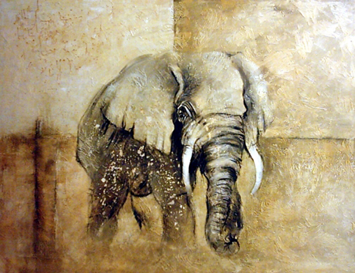 Cuadro elefante (bdgf032)