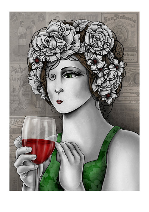 Obra grafica Maria Griño (vino3)